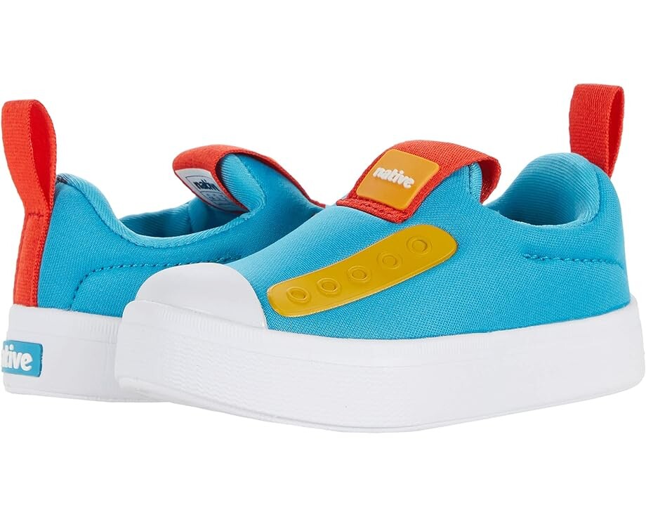 

Кроссовки Native Shoes Jefferson Hero Sneaker, цвет Pacific Blue/Shell White/Dart Yellow