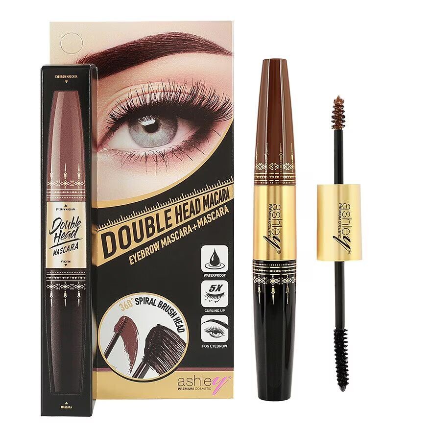 

Ashley Тушь для ресниц Double Head 12г. 03, Black, Brown