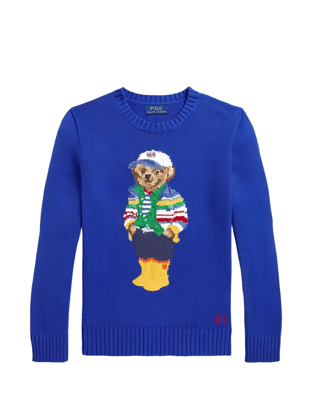 Свитер с круглым вырезом в стиле Polo Bear Polo Ralph Lauren Kids, синий