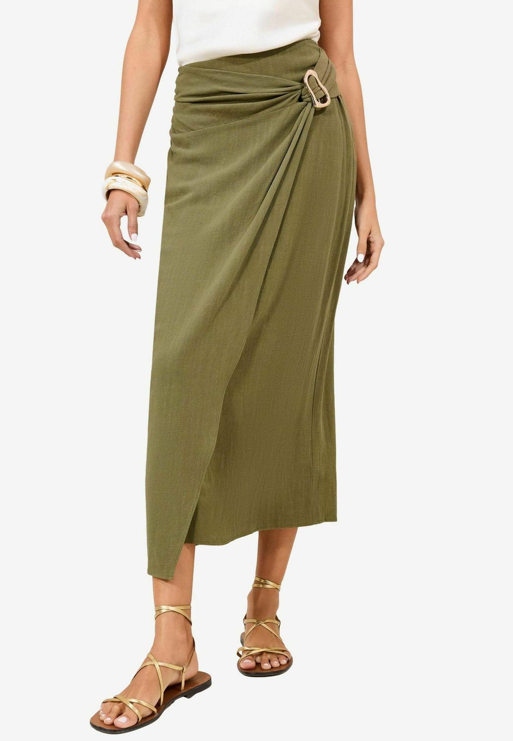 

Юбка с запахом TRIM DETAIL RUCHED Lipsy, зеленый