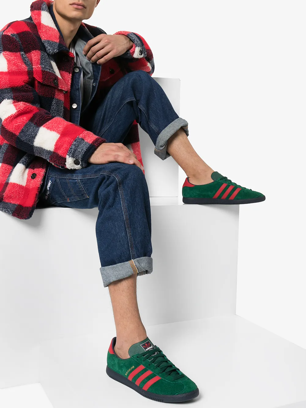 Кеды Blackburn SPZL Adidas, зеленый — фото 2