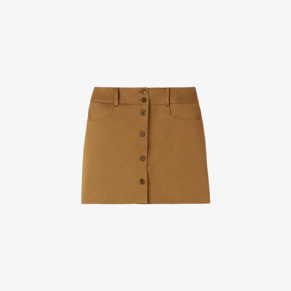 

Мини-юбка Claudie Pierlot с застежкой на пуговицы, коричневый