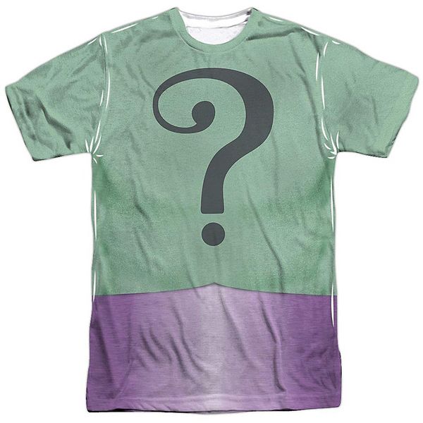 

Футболка с коротким рукавом Batman classic tv riddler uniform adult poly crew Licensed Character