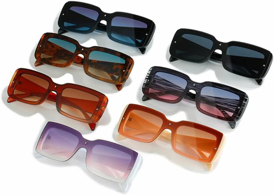 

Винтажные солнцезащитные очки для женщин, маленькая прямоугольная оправа, мужские солнцезащитные очки с 1 линзой, защита от ультрафиолета UV400 LANGSER, Tea Tea