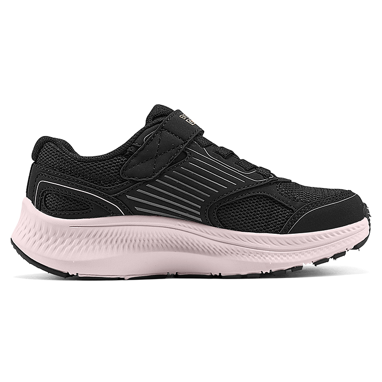 Skechers Kids Кроссовки для бега с низким верхом, амортизирующие, устойчивые к истиранию и скольжению, черные/розово-золотые, детские — фото 2