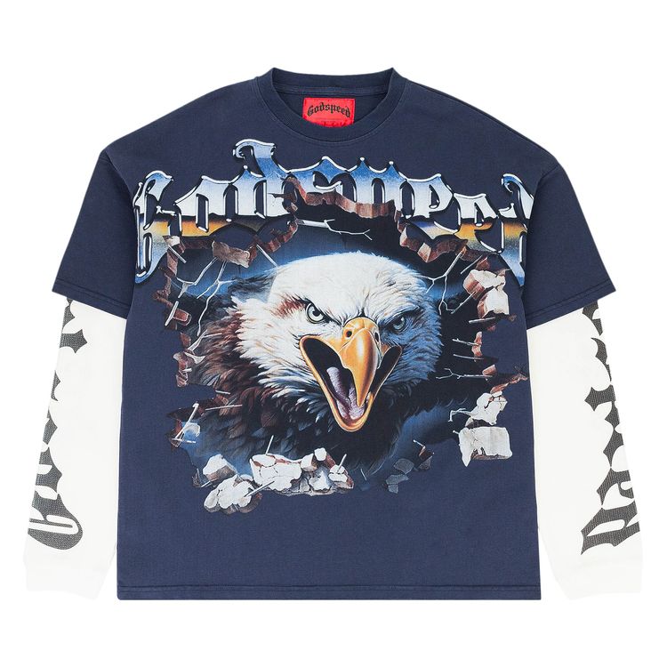 

Футболка Godspeed Spirit Animal Layered T-Shirt 'Navy', синий