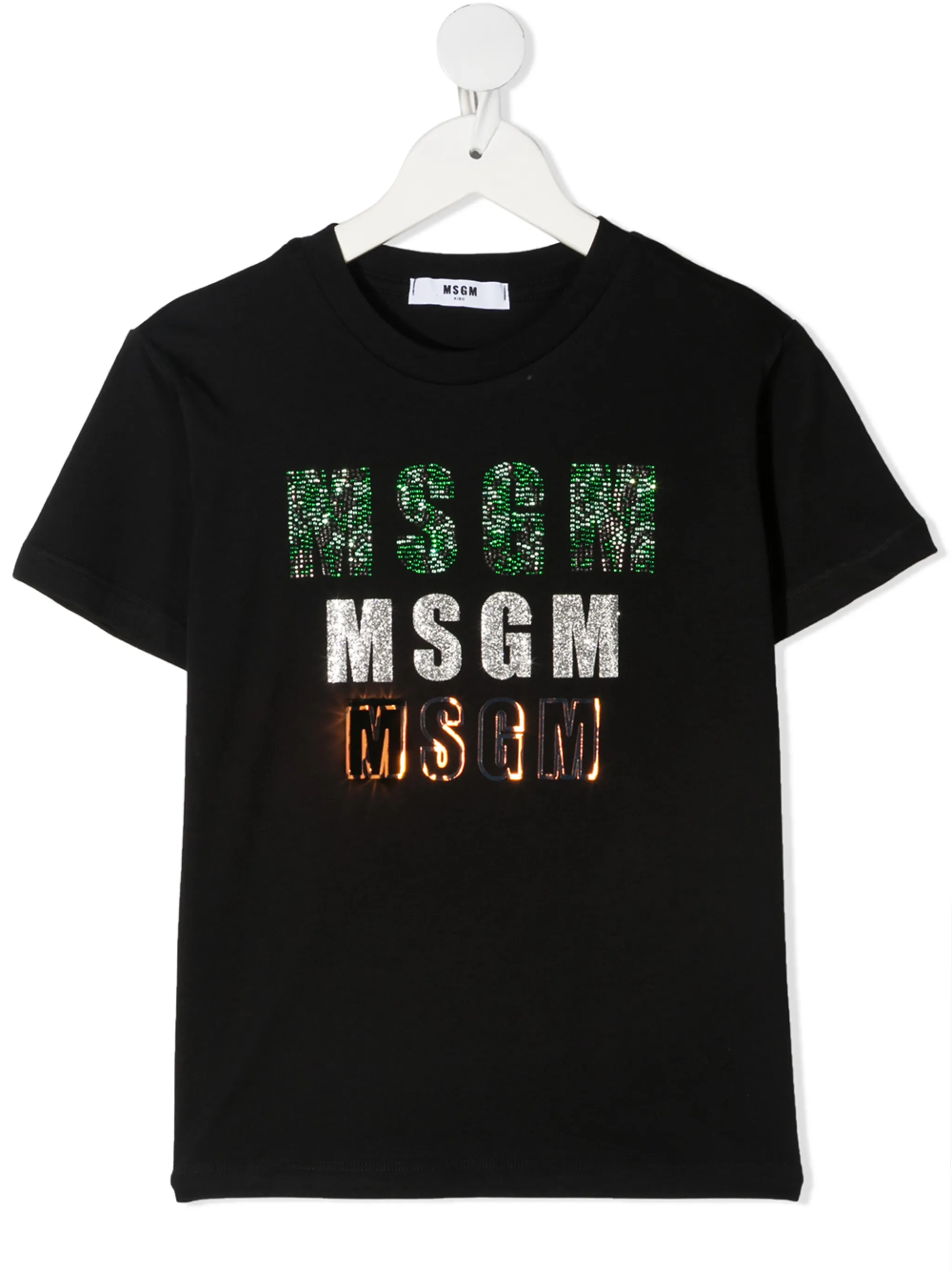 

Футболка с логотипом Msgm Kids, черный