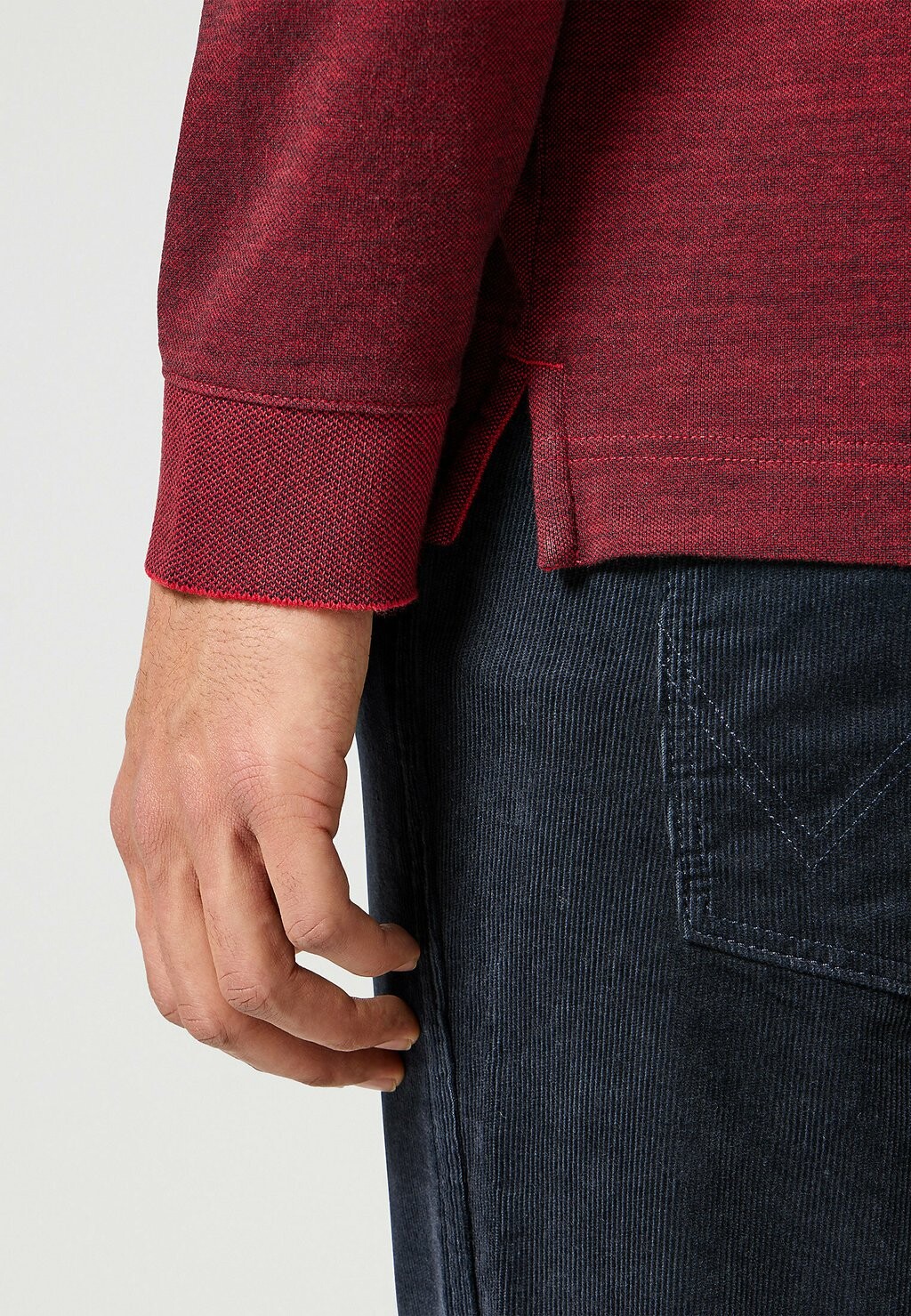 

Рубашка поло REFINED Wrangler, светло-красный
