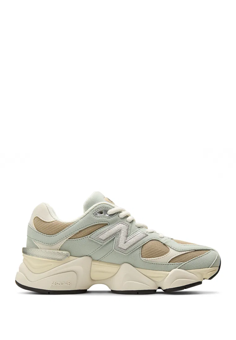 Детские кроссовки Lifestyle, модель 9060, New Balance, зеленый/бежевый — фото 4