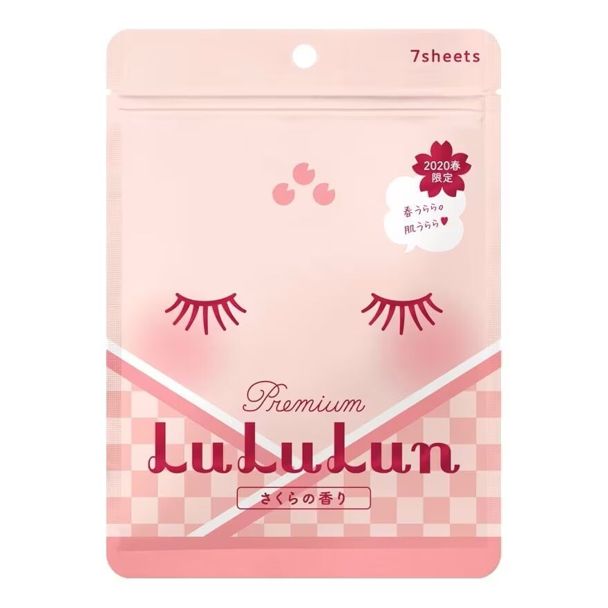 

Lululun Маска для лица Сакура Премиум 7 дней, 7 листов, Pink
