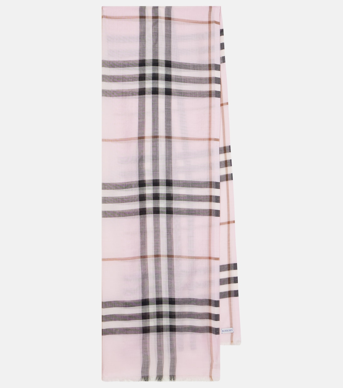 

Шерстяной и шелковый шарф Burberry, Pale Candy Pink