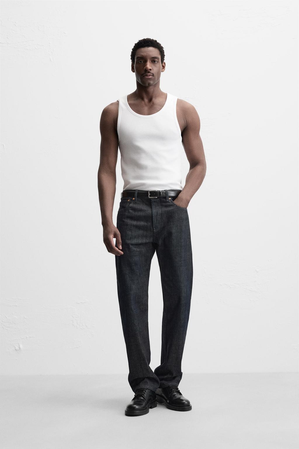 

Базовая майка в рубчик ZARA, белый