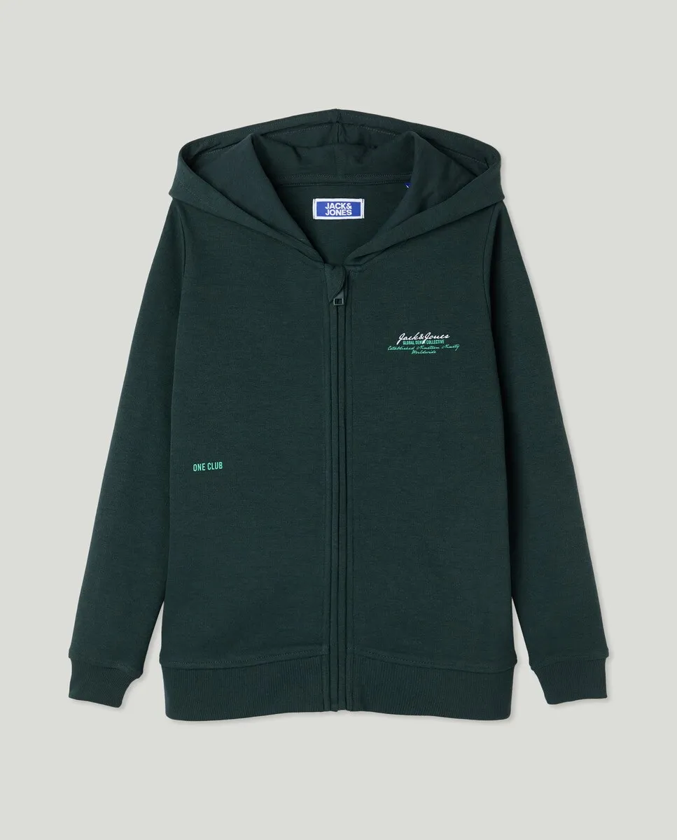 

Толстовка для мальчика на молнии Jack & Jones, темно-зеленый