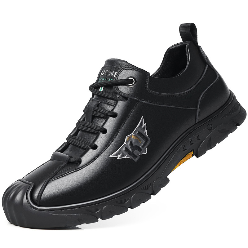 Мужские повседневные туфли KJ-997 черные со скрытой платформой, цвет KJ-997 Black Hidden Wedge — фото 2