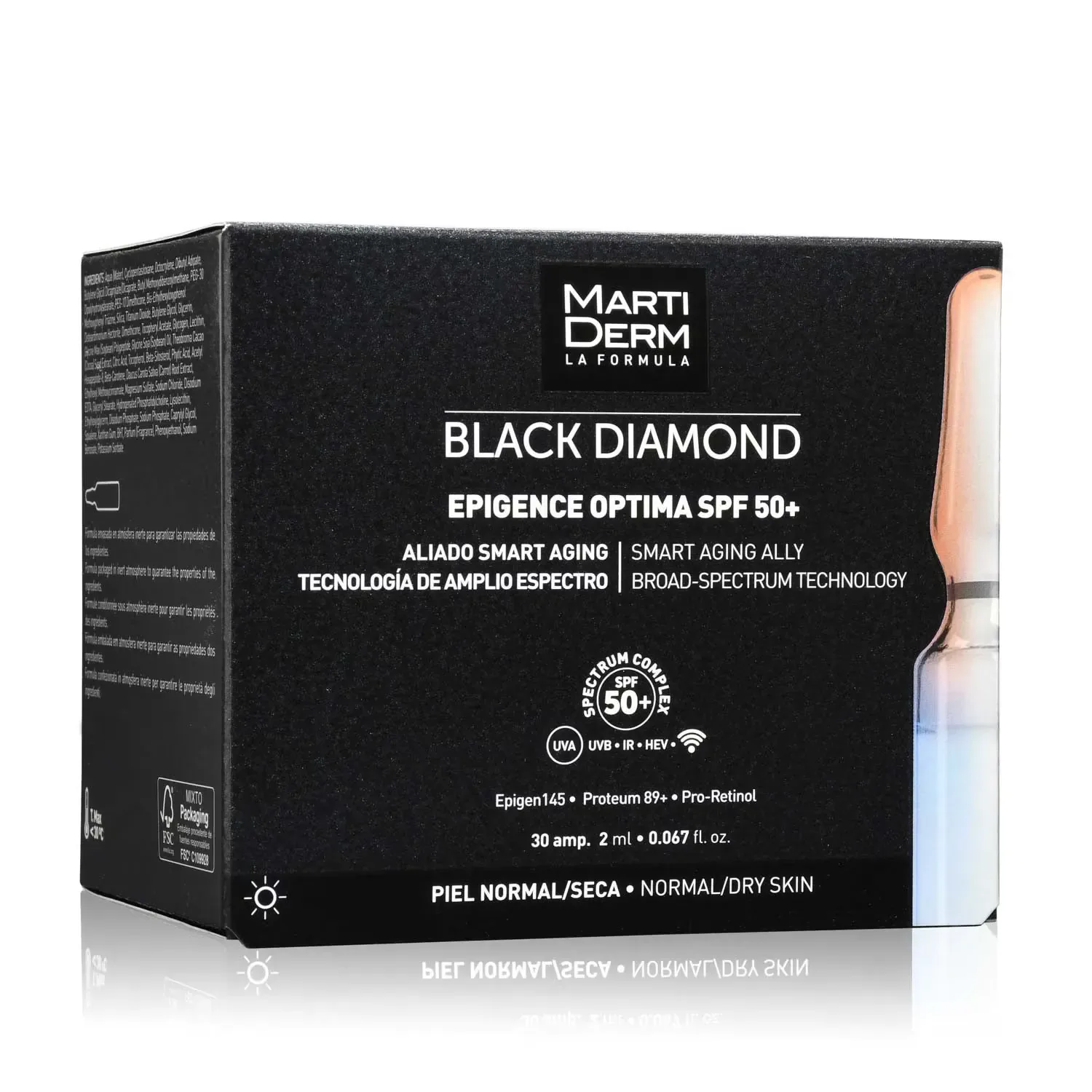 Сыворотка MartiDerm — 30 антивозрастных Ампул Epigence Optima SPF + Black Diamond — фото 3
