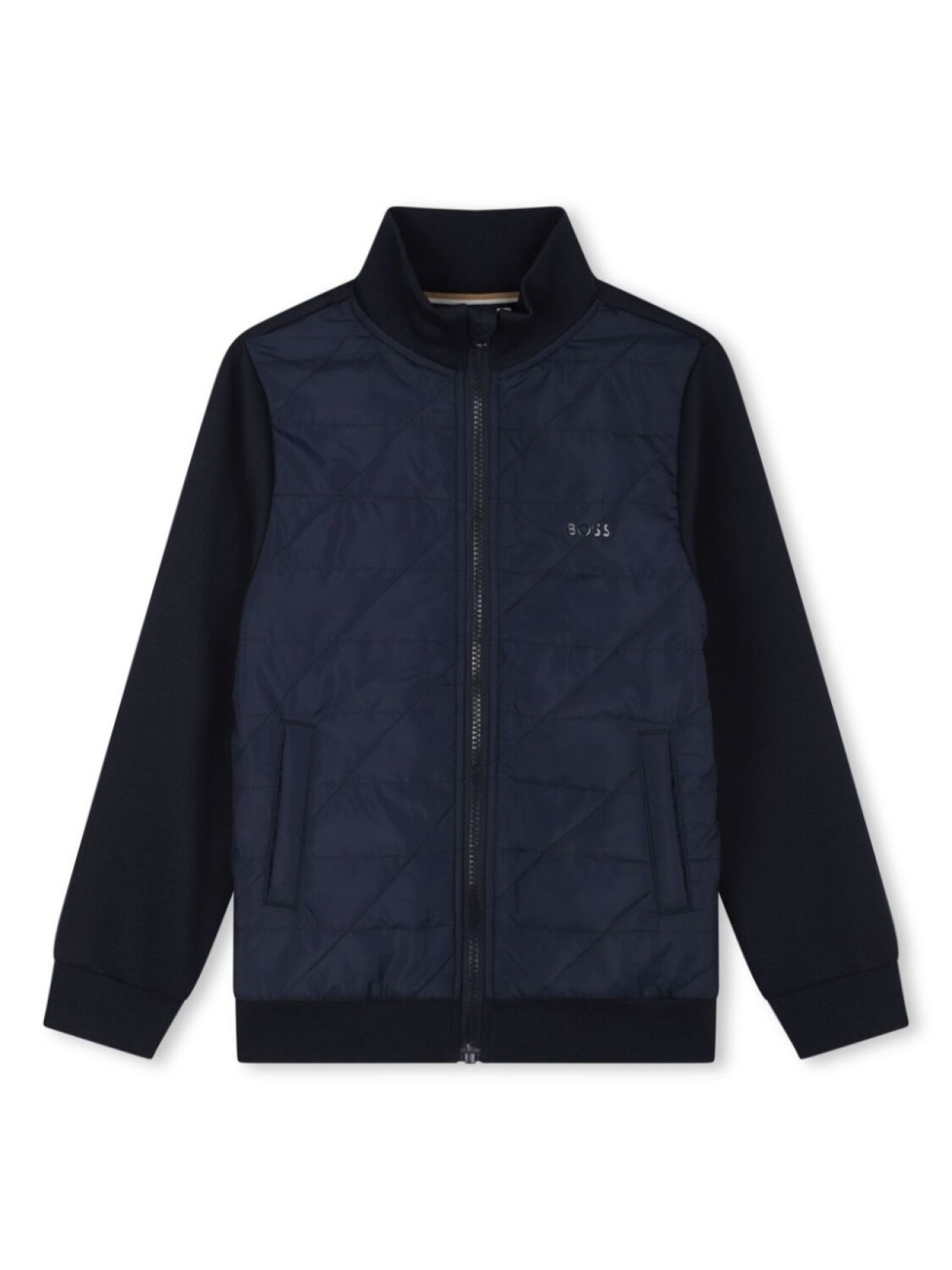 

BOSS Kidswear стеганая куртка на молнии, синий