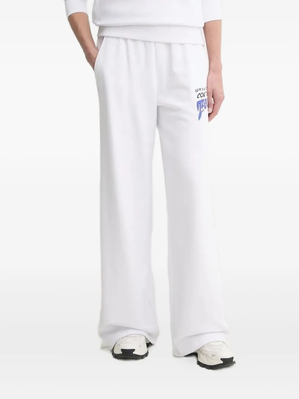 

Спортивные брюки с эластичным поясом и логотипом Versace Jeans Couture, белый