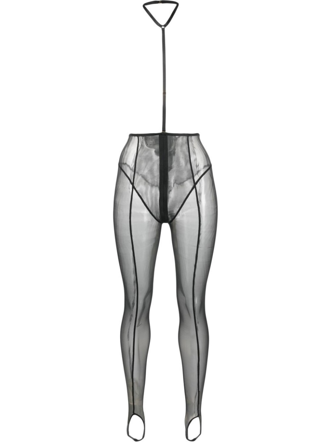 

Maison Close прозрачные легинсы со штрипками, черный