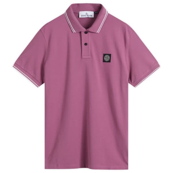 

Патч-Поло Stone Island, розовый