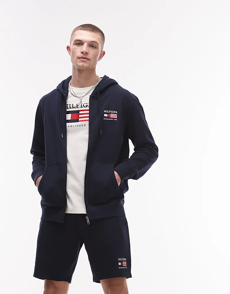 

Толстовка Tommy Hilfiger Americana с застежкой-молнией в темно-синем цвете