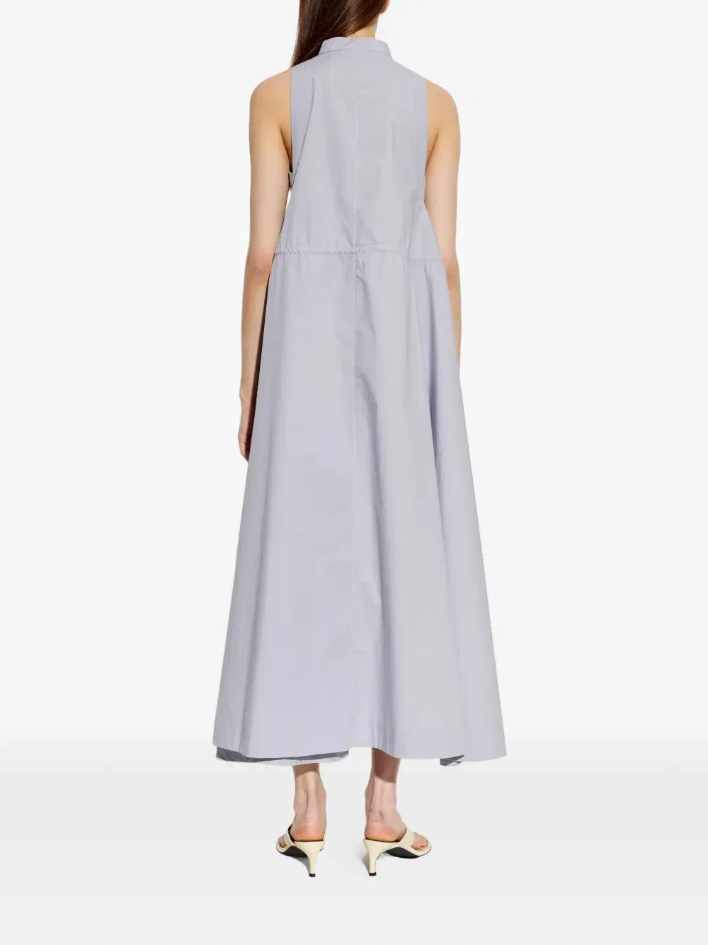 Платье с бретелью-петлей на шее и кулиской на талии EMPORIO ARMANI, фиолетовый — фото 4