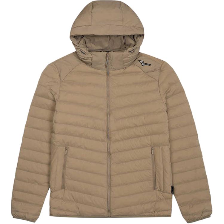 

Mizuno Эссеншиал серия пуховая куртка мужская, 57/Oak Brown