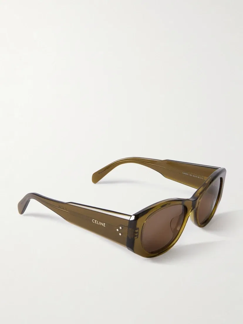 Солнцезащитные очки «кошачий глаз» из ацетата CELINE EYEWEAR, бирюзовый — фото 3