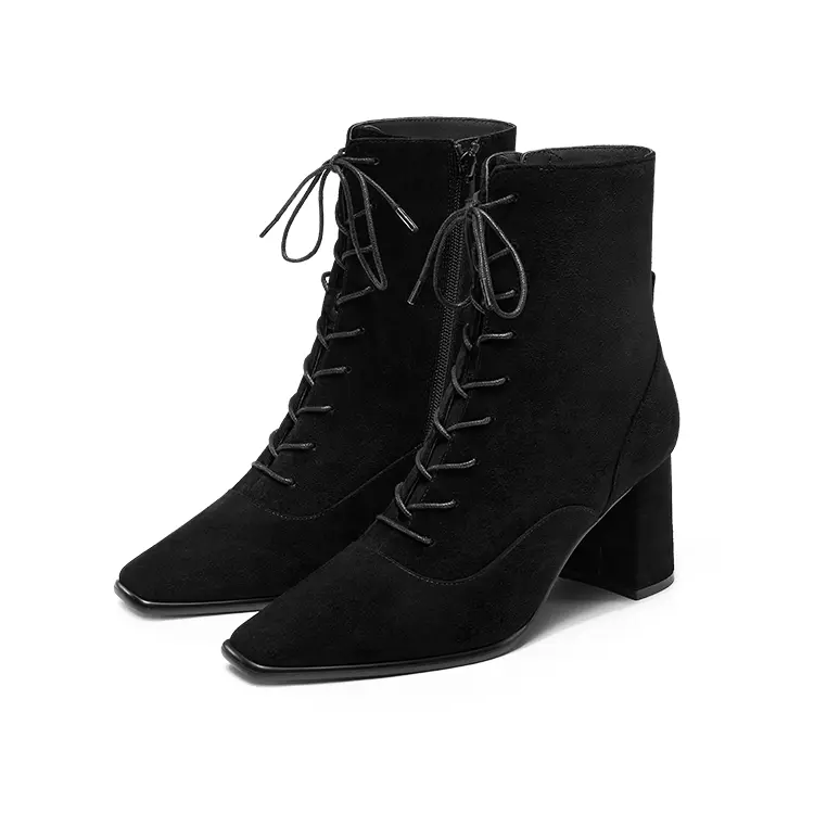 7or9 Вельветовые лодыжечные ботильоны Velour Latte 7 см женские черные, цвет Velour Latte, Black 7cm — фото 3