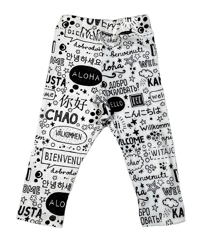 

Леггинсы с принтом Hello для маленьких девочек Mixed Up Clothing, мультиколор