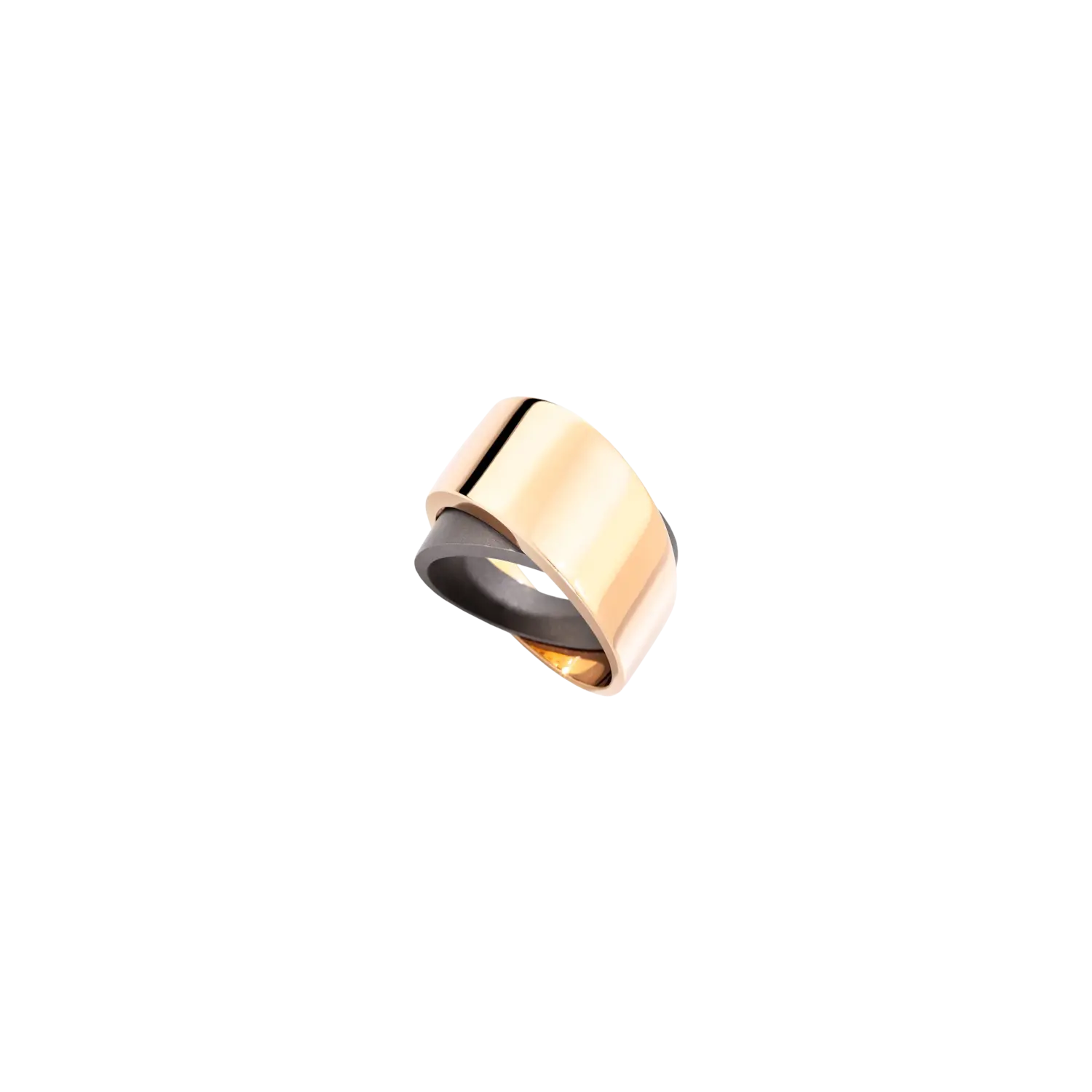 

Кольцо Vhernier Tourbillon midi из розового золота и титана