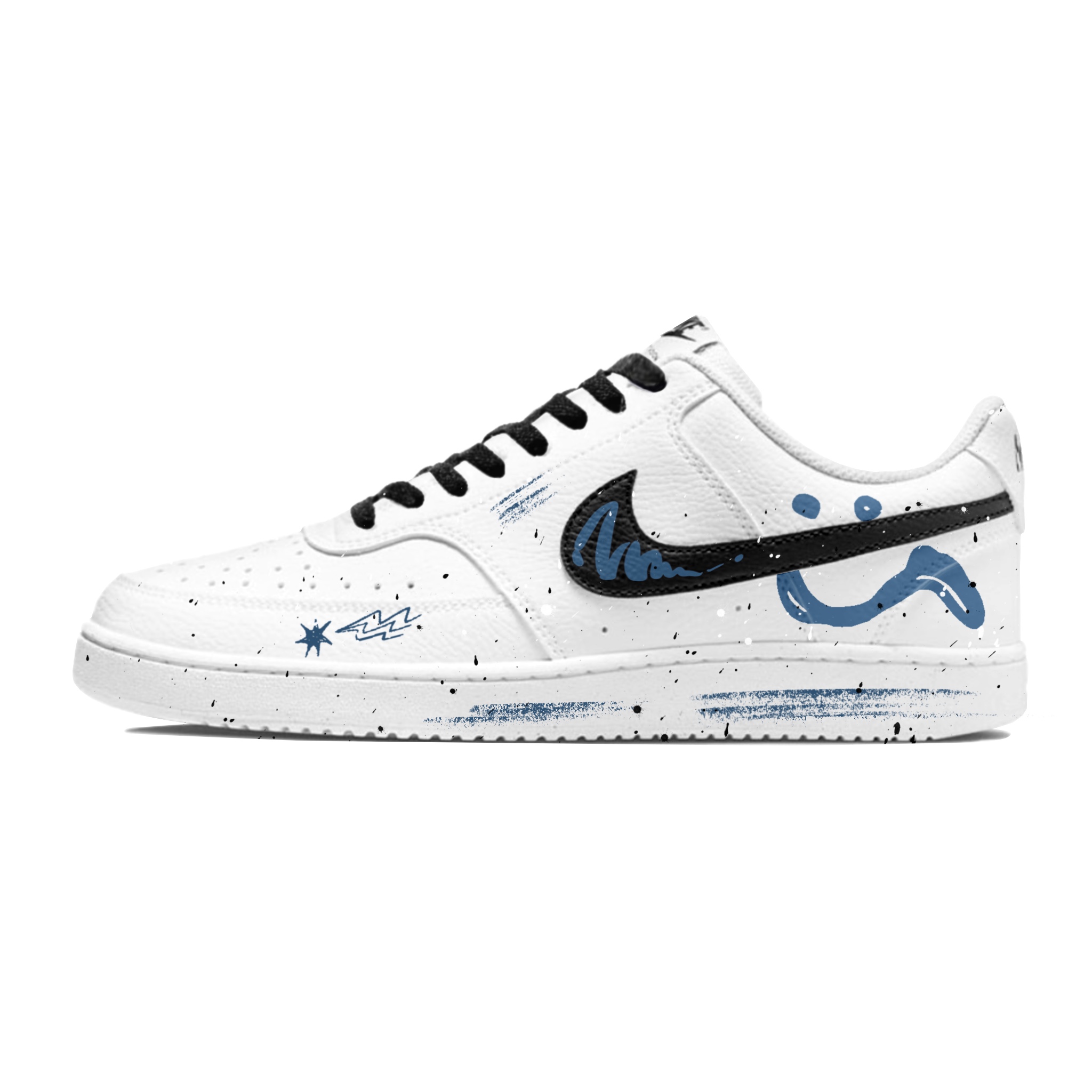 

Nike Кроссовки для скейтбординга Court Vision 1 Low Top, мужские, черно-белые
