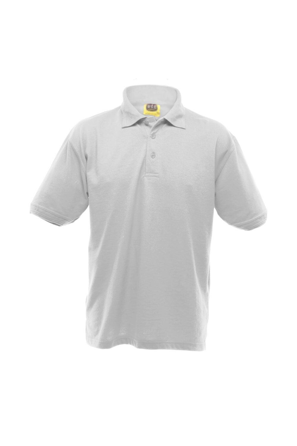

UCC 50 50 Тяжелая однотонная рубашка-поло из пике с короткими рукавами Ultimate Clothing Collection, белый