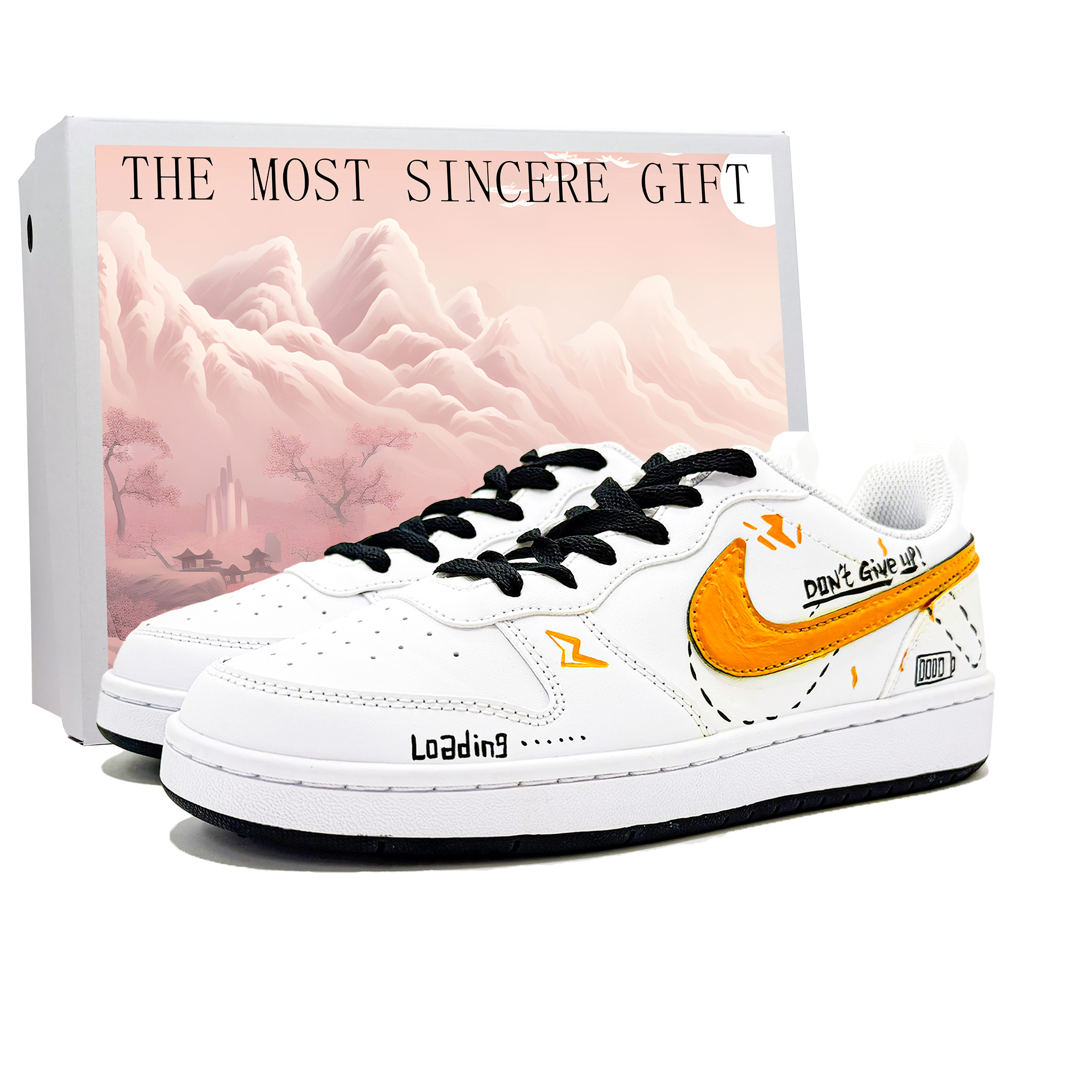 

Низкие кроссовки Court Borough для скейтбординга с амортизацией и износостойкостью для детей и подростков Nike, белый/оранжевый