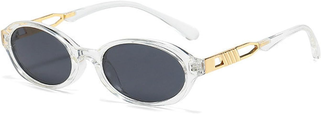 

Laureles Винтажные овальные солнцезащитные очки для женщин, черные с серыми линзами, маленькая оправа, круглые солнцезащитные очки для мужчин, панк-очки, дорожные очки L18, C5