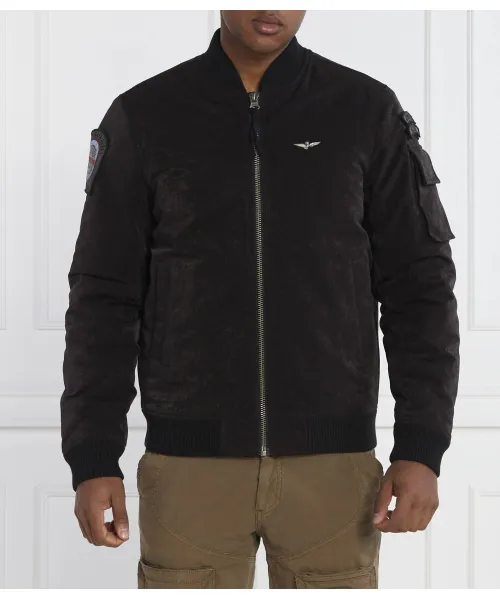 

Бомбер Regular fit Aeronautica Militare, черный