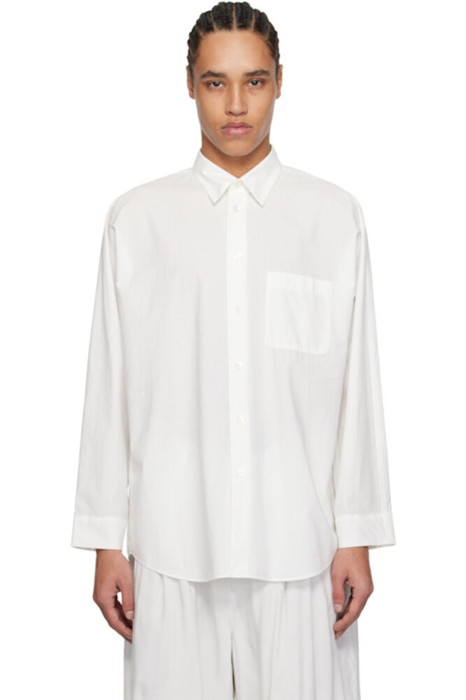

Белая рубашка обтекаемого кроя HOMME PLISSÉ ISSEY MIYAKE
