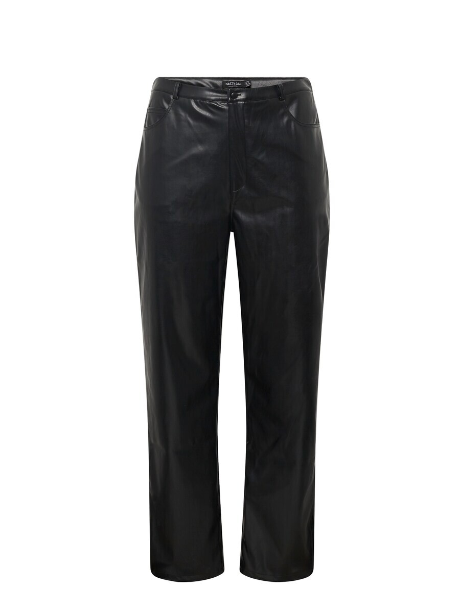 

Кожаные штаны Nasty Gal Plus Regular Pants, черный