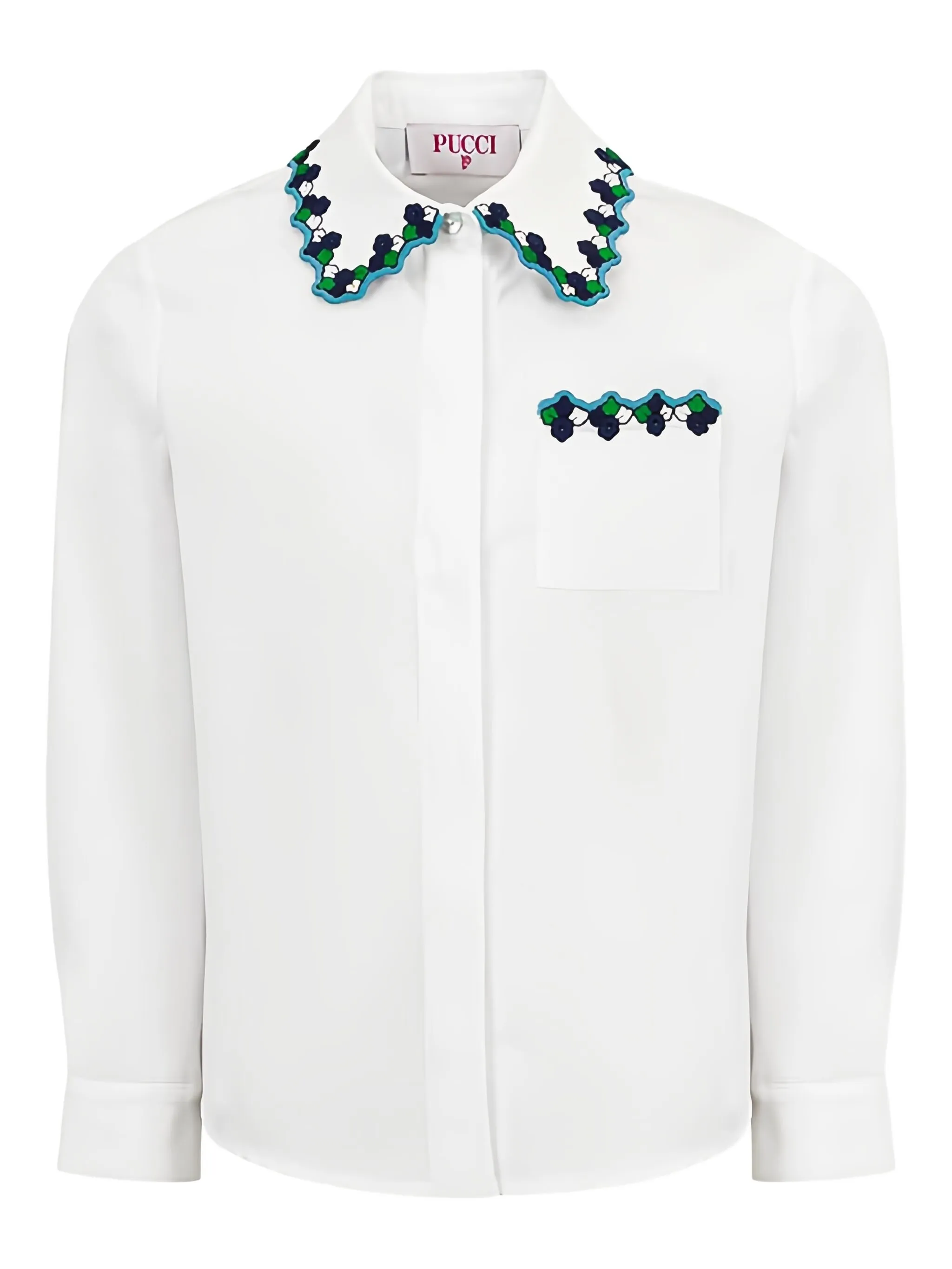 

Рубашка с длинными рукавами Pucci Junior, белый