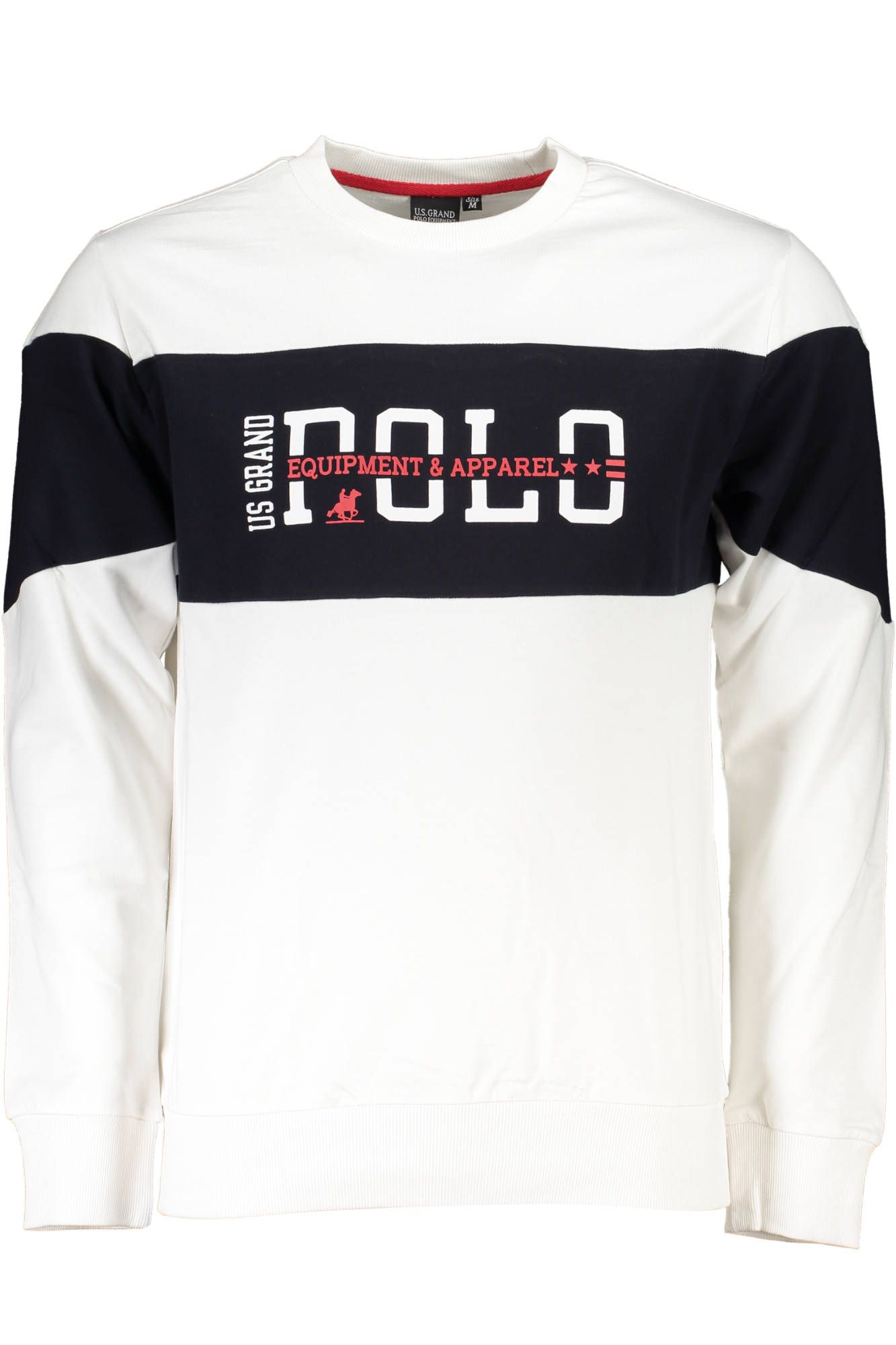 

Белый хлопковый мужской свитер U.S. Polo