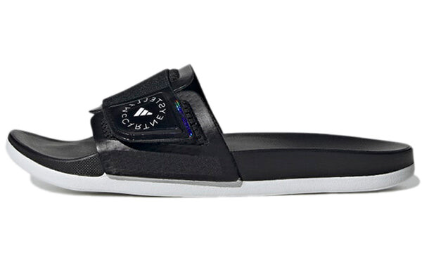 Тапочки stella mccartney x slide 'core black' Adidas, черный — фото 2