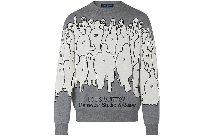 

Новые квартальные продукты LV свитер мужской серый Louis Vuitton, серый
