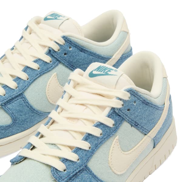Данк лоу кроссовки Nike, синий, айвори и волт — фото 4