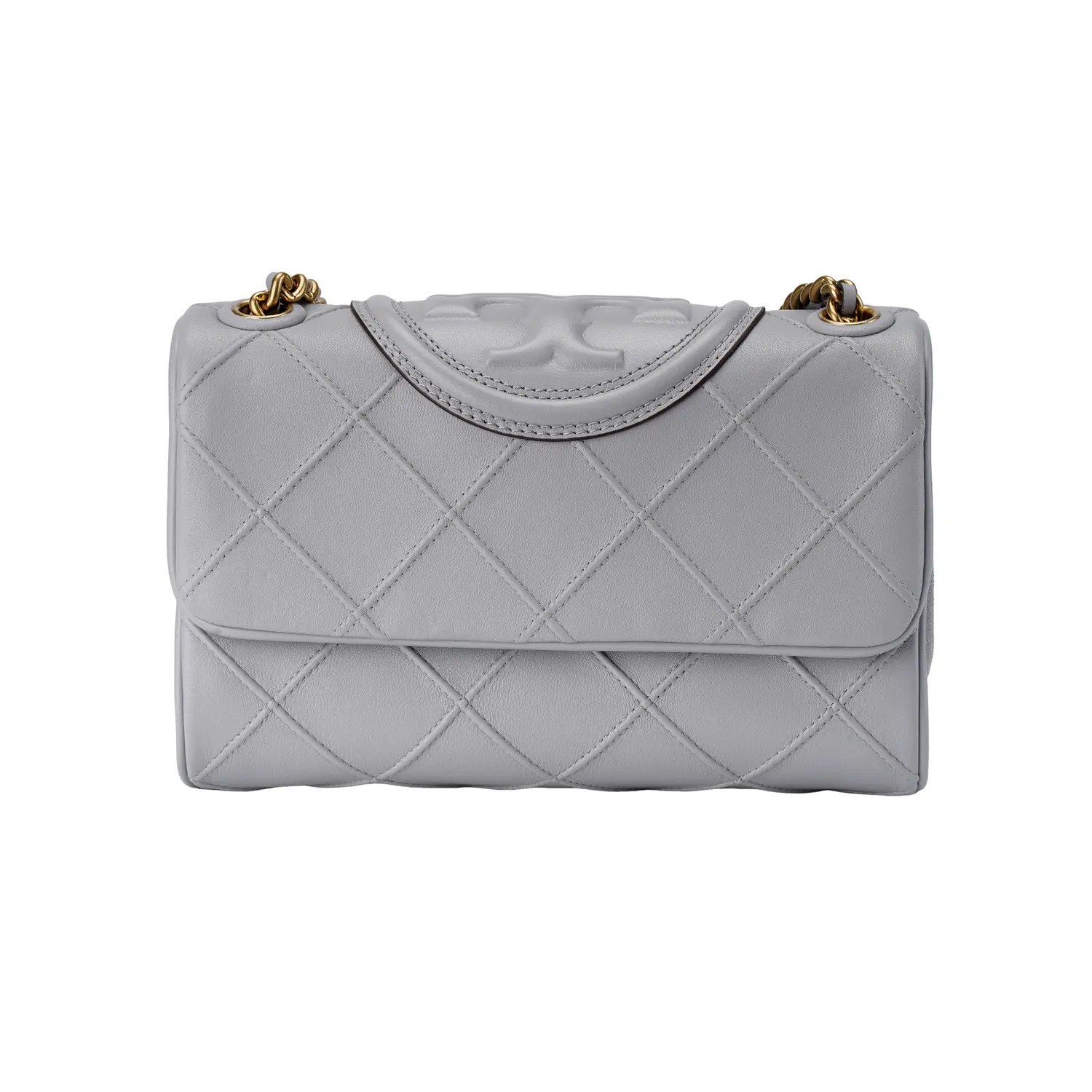 

Сумка через плечо Fleming Sheepskin, Кроссбоди Трампетс Женская Заливной серый TORY BURCH