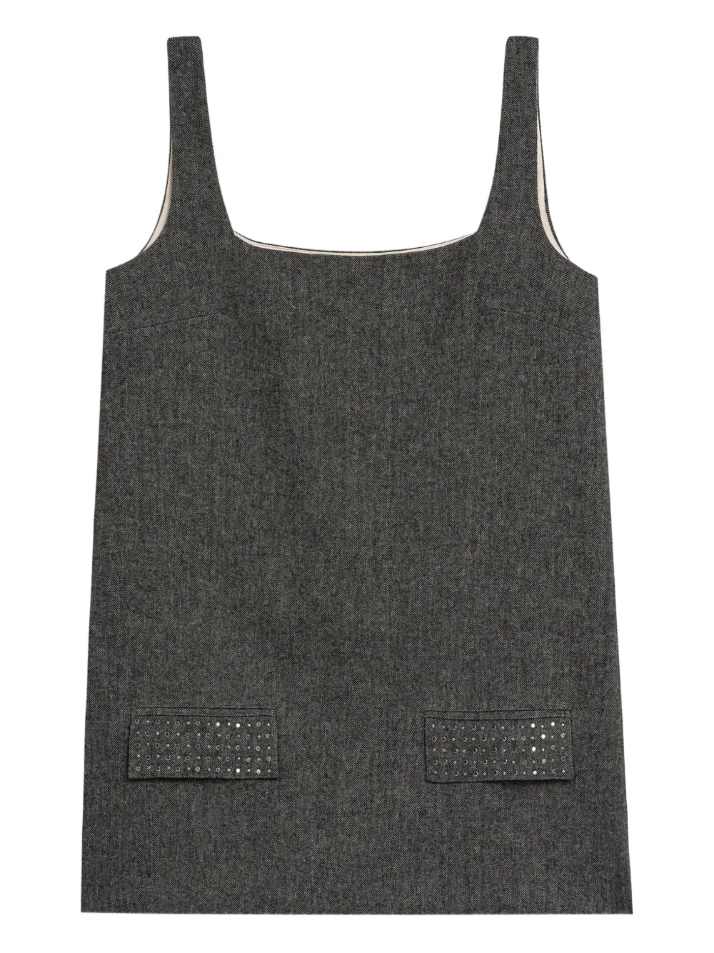 

Платье с квадратным вырезом A Paper Kid, серый