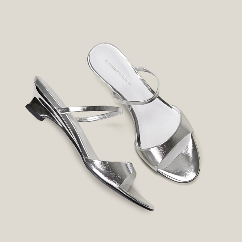 SHOEMAKER QUEEN Скользящие шлепанцы с устойчивой к истиранию подошвой TPR для женщин - Nude Gray, цвет Nude Gray — фото 4