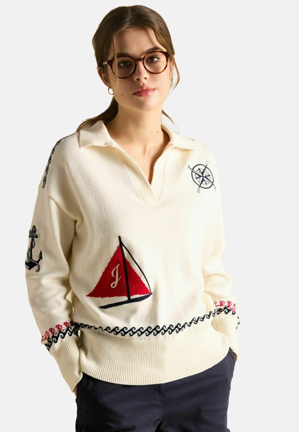 

Джемпер SAIL AWAY EMBROIDERED Tom Joule, бежевый