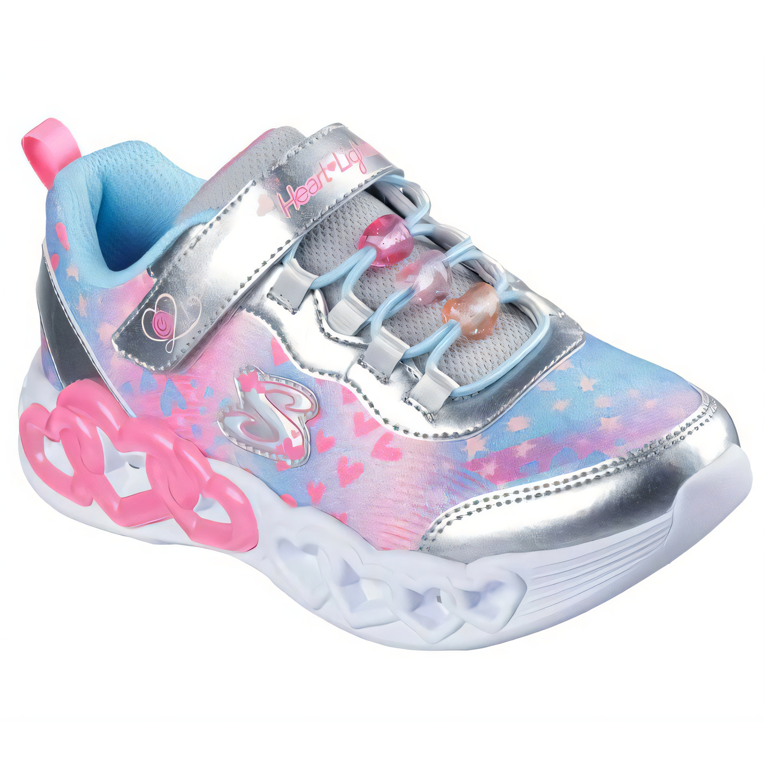 Skechers Kids Низкие детские повседневные кроссовки silver для детей 3-7 лет — фото 2