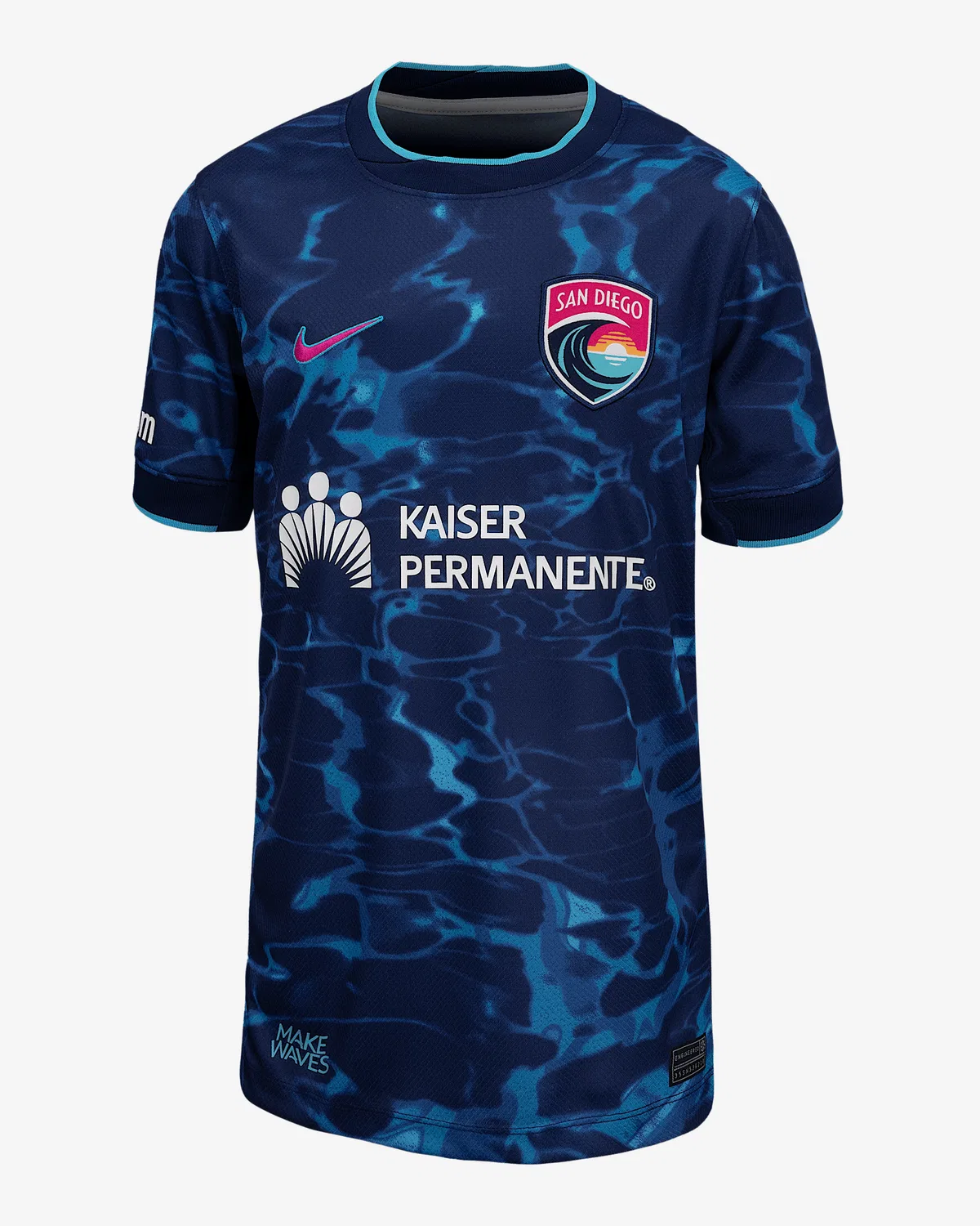 Большие детские Nike Dri-FIT NWSL Replica Jersey San Diego Wave FC 2025 Stadium Away, Blue Jay/Blue Void
