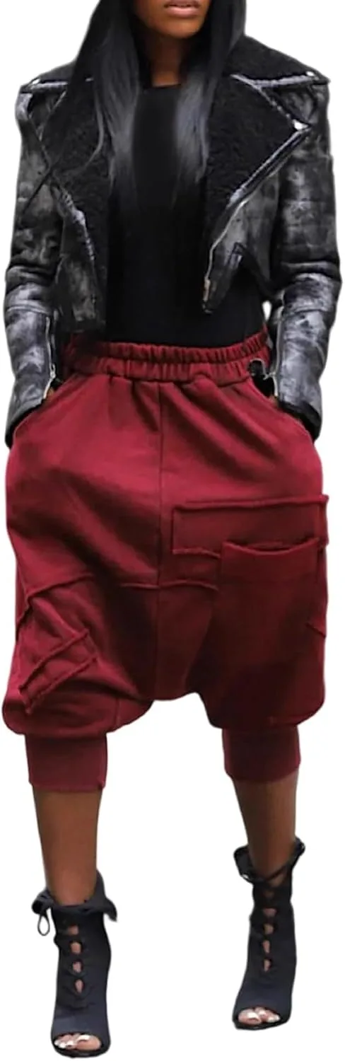 

Женские джинсовые харем-штаны Molisry, высокие, пачворк