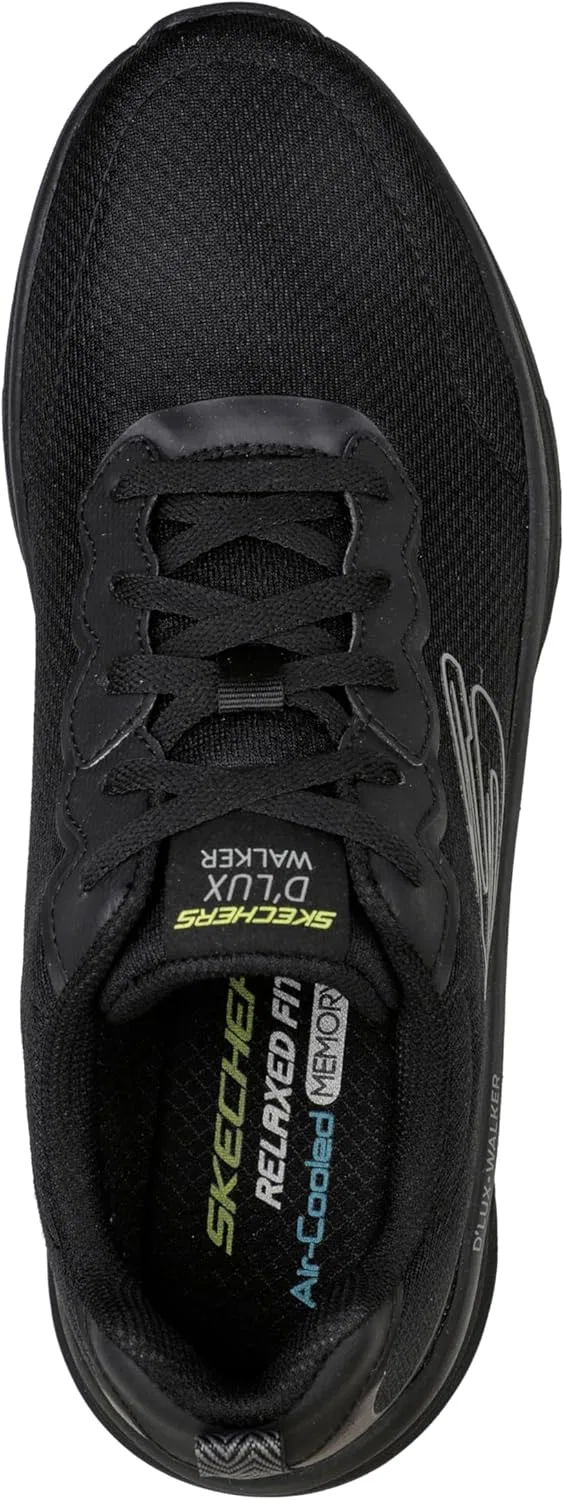 Мужские кроссовки Skechers D'lux Walker Scrambler, Black Mesh Synthetic Trim — фото 4